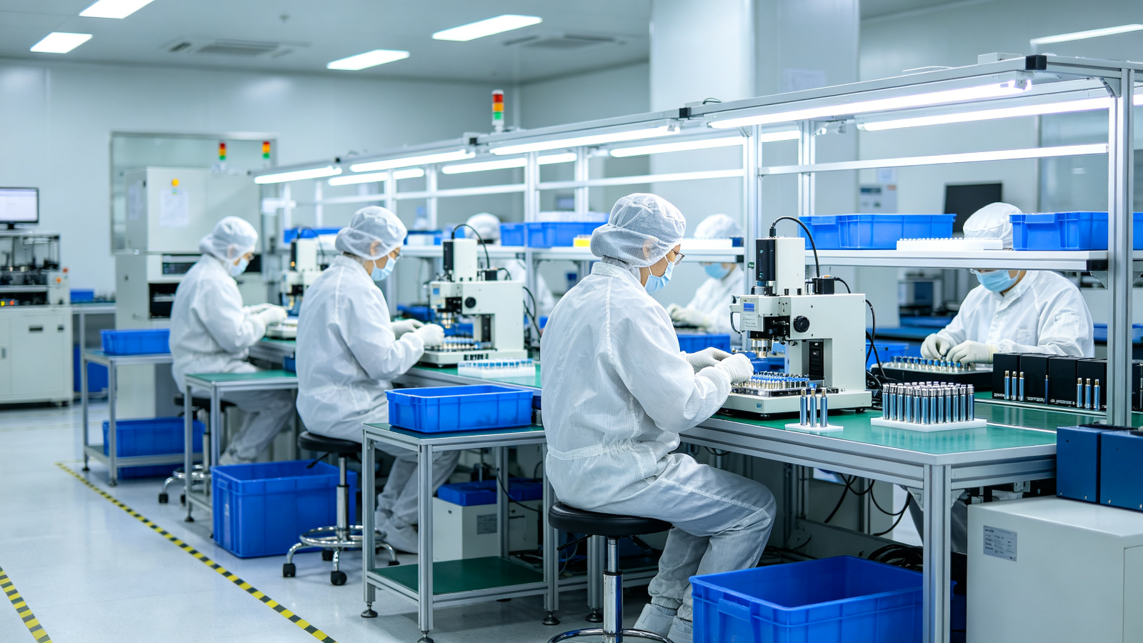 Cleanroom assembly line